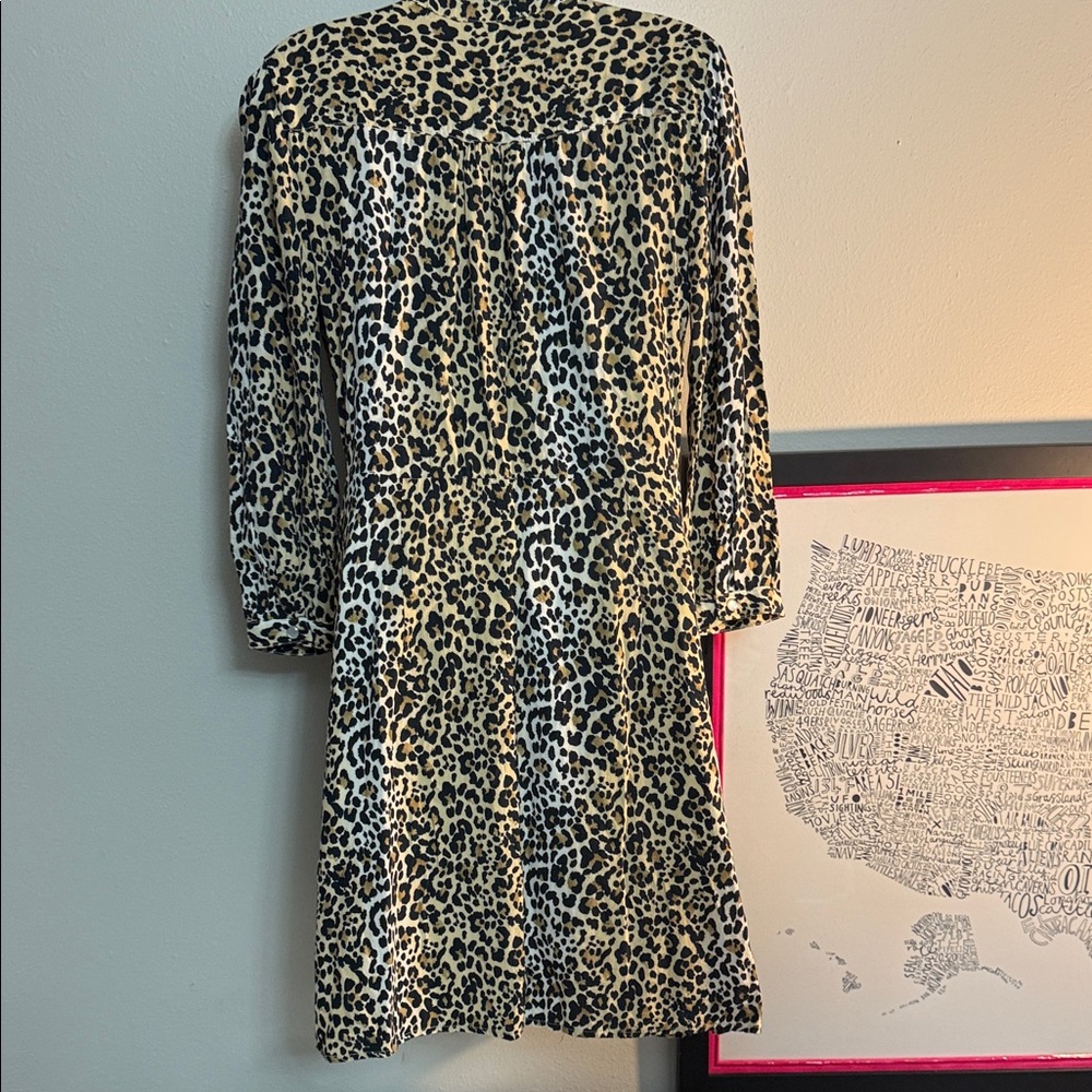 GAP Leopard Print Long Sleeve Dress - Picture 4 of 6